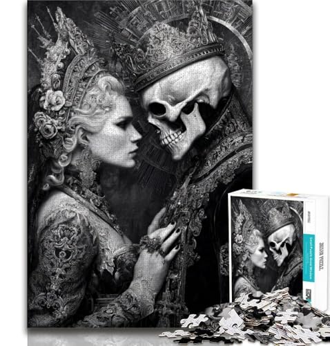 Puzzle 1000 Teile für Teenager, Skelettpaar, anspruchsvolles Spiel, ganze Familie (38x26cm) von AADSAZA