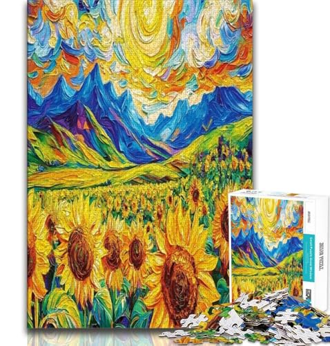 Puzzle 1000 Teile für Teenager, Sonnenblume, anspruchsvolles Spiel, ganze Familie (75x50cm) von AADSAZA