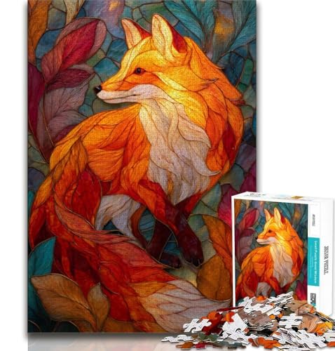 Puzzle 1000 Teile für Teenager, Tierfuchs, anspruchsvolles Spiel, ganze Familie (75x50cm) von AADSAZA