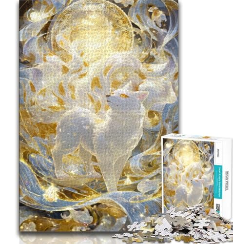 Puzzle 1000 Teile für Teenager, Weißer Fuchs, anspruchsvolles Spiel, ganze Familie (38x26cm) von AADSAZA