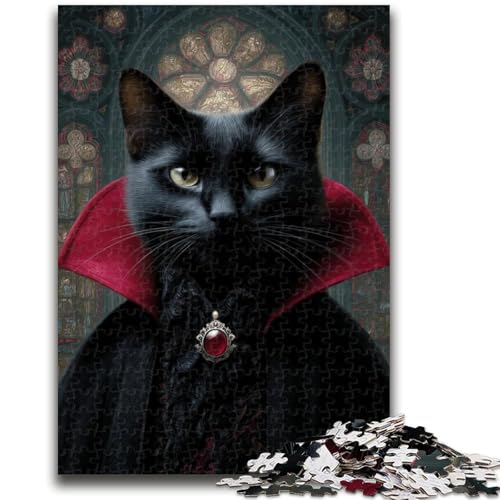 Puzzle Katze aus Einer aristokratischen Familie für Erwachsene und Teenager, herausfordernd zu vervollständigen, Aber EIN lustiges und humorvolles Geburtstagsgeschenk, Geschenk, Wandkunst (38x26cm) von AADSAZA