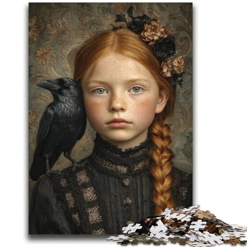 Puzzle Kleines Mädchen, 2000 Teile, für Erwachsene und Jugendliche, Stressabbau, schwierige Herausforderung, gutes Geschenk für die ganze Familie (70x100cm) von AADSAZA