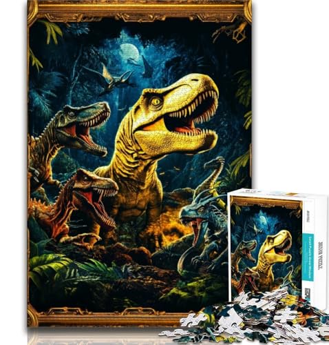 Puzzle für Erwachsene, 1000 Dinosaurier-Puzzles, anspruchsvolles Spiel und Lernspiel für die ganze Familie zum Geburtstag, Weihnachten (38x26cm) von AADSAZA