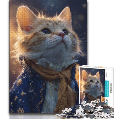Puzzle für Erwachsene, 1000 Puzzles, „Der kleine Prinz“ und die Katze, anspruchsvolles Spiel und Familienspiel mit passendem Poster und Quizblatt (38x26cm) von AADSAZA