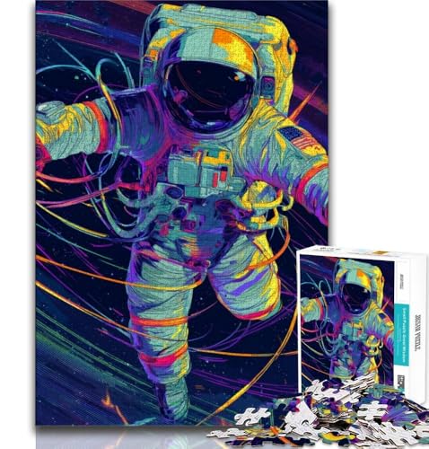 Puzzle für Erwachsene, 1000 Puzzles, Astronaut, Lernspiele, Heimdekoration, Lernspiel für Geburtstag, Weihnachten (75x50cm) von AADSAZA