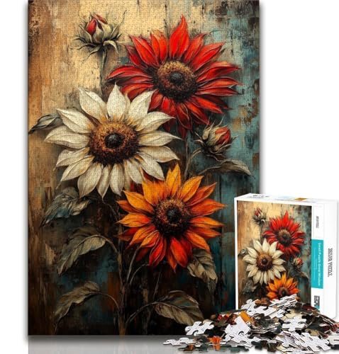 Puzzle für Erwachsene, 1000 Puzzles, Blumenkunst, anspruchsvolles Spiel und Lernspiel für die ganze Familie zum Geburtstag, Weihnachten (38x26cm) von AADSAZA