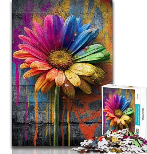 Puzzle für Erwachsene, 1000 Puzzles, Blumenölgemälde, anspruchsvolles Spiel und Lernspiel für die ganze Familie zum Geburtstag, Weihnachten (75x50cm) von AADSAZA