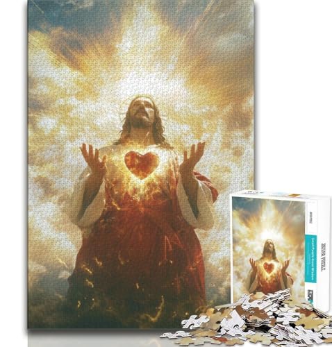 Puzzle für Erwachsene, 1000 Puzzles, Jesus, Lernspiele, Heimdekoration, Lernspiel für Geburtstag, Weihnachten (75x50cm) von AADSAZA