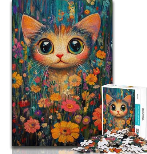 Puzzle für Erwachsene, 1000 Puzzles, Kunstkatze, anspruchsvolles Spiel und Lernspiel für die ganze Familie zum Geburtstag, Weihnachten (38x26cm) von AADSAZA