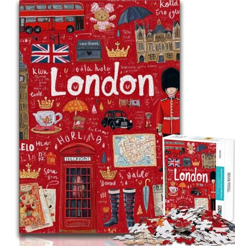 Puzzle für Erwachsene, 1000 Puzzles, London, anspruchsvolles Spiel und Lernspiel für die ganze Familie zum Geburtstag, Weihnachten (38x26cm) von AADSAZA