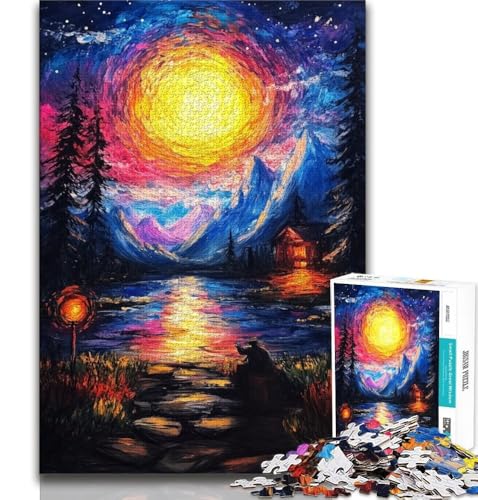 Puzzle für Erwachsene, 1000 Puzzles, Nachthimmel, anspruchsvolles Spiel und Lernspiel für die ganze Familie zum Geburtstag, Weihnachten (75x50cm) von AADSAZA