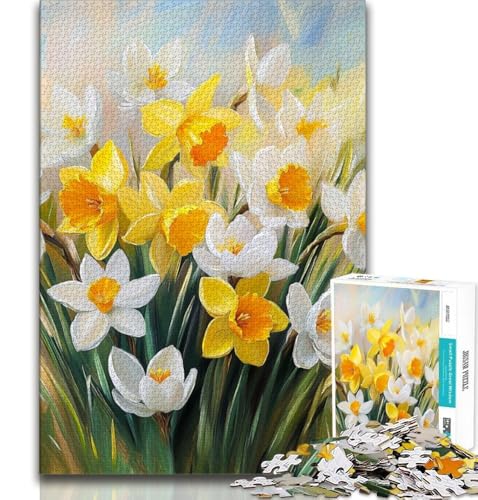 Puzzle für Erwachsene, 1000 Puzzles, Wildblumen, Lernspiele, Heimdekoration, Lernspiel für Geburtstag, Weihnachten (75x50cm) von AADSAZA