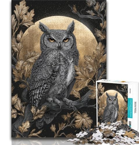 Puzzle für Erwachsene, 1000 Puzzles, magische Eule, Lernspiele, Heimdekoration, Lernspiel für Geburtstag, Weihnachten (75x50cm) von AADSAZA