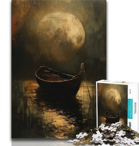 Puzzle für Erwachsene, 1000 Puzzles zum Malen von Segelbooten, anspruchsvolles Spiel und Familienspiel mit passendem Poster und Quizblatt (38x26cm) von AADSAZA