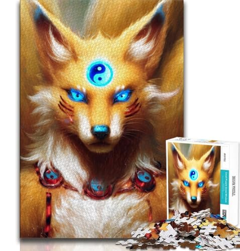 Puzzle für Erwachsene, 1000 Teile, Anime-Fuchsgott, anspruchsvolles Spielspielzeug, Wanddekoration, einzigartige Geburtstags (38x26cm) von AADSAZA