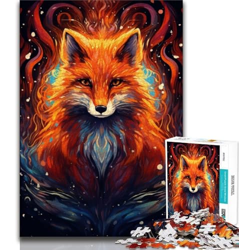 Puzzle für Erwachsene, 1000 Teile, Art Fox, Familienaktivität, Spaß für zu Hause, Geburtstagsgeschenk, Reisegeschenke (38x26cm) von AADSAZA
