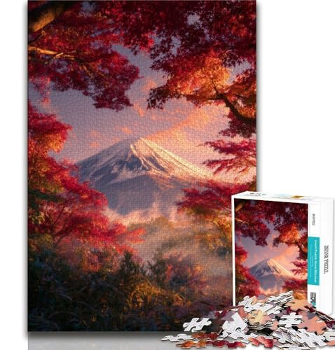 Puzzle für Erwachsene, 1000 Teile, Berg Fuji, Japan, Lernspiele, Heimdekoration, ganze Familie (38x26cm) von AADSAZA