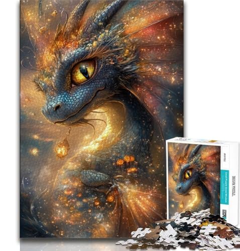 Puzzle für Erwachsene, 1000 Teile, Fantasie-Drache, hilft dem Gehirn, süchtig machendes Spielzeug zu trainieren, um Geduld zu fördern, Geschenk zum Geburtstag (38x26cm) von AADSAZA