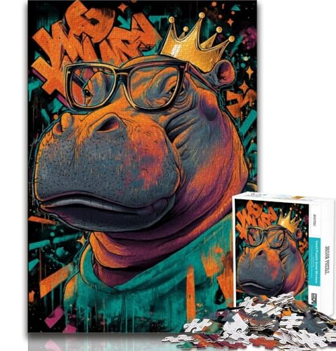 Puzzle für Erwachsene, 1000 Teile, Fantasie-Nilpferd, Lernspiele, Heimdekoration, ganze Familie (75x50cm) von AADSAZA