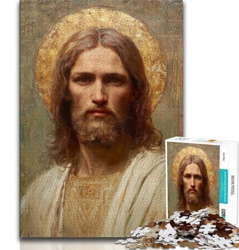 Puzzle für Erwachsene, 1000 Teile, Jesus-Kunst, Lernspiele, Heimdekoration, Lernspiel für Geburtstag, Weihnachten (38x26cm) von AADSAZA