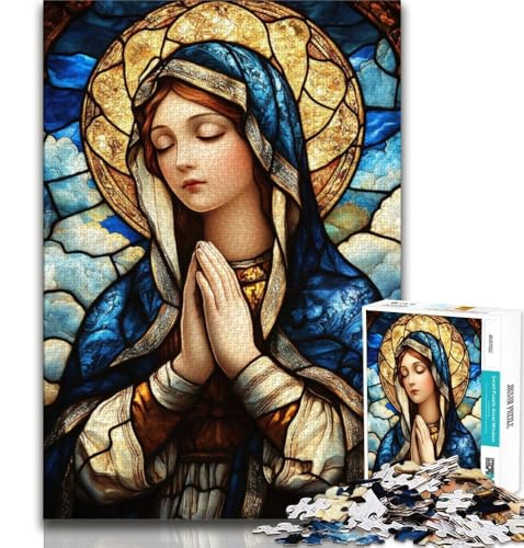 Puzzle für Erwachsene, 1000 Teile, Jungfrau Maria, anspruchsvolles Spiel und Familienspiel, Geburtstagsgeschenk, Geschenke, Wandkunst (38x26cm) von AADSAZA