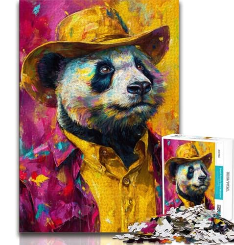 Puzzle für Erwachsene, 1000 Teile, Panda-Maler, Familienaktivität, Spaß für zu Hause, Geburtstagsgeschenk, Reisegeschenke (75x50cm) von AADSAZA
