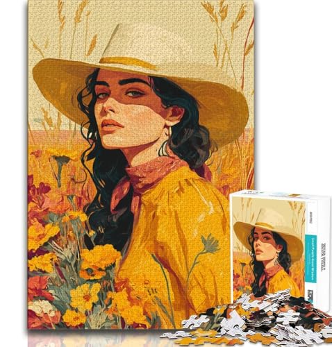 Puzzle für Erwachsene, 1000 Teile, Sommermädchen, Lernspiele, Heimdekoration, Lernspiel für Geburtstag, Weihnachten (38x26cm) von AADSAZA