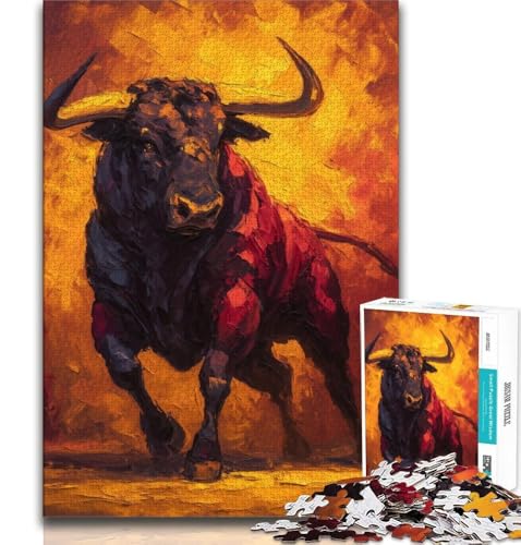 Puzzle für Erwachsene, 1000 Teile, Stierkämpfer, Lernspiele, Heimdekoration, Lernspiel für Geburtstag, Weihnachten (38x26cm) von AADSAZA