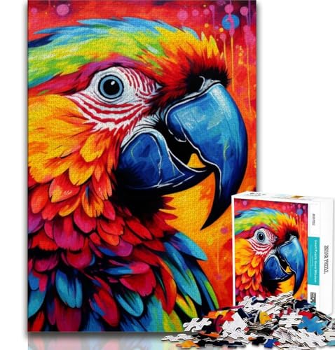 Puzzle für Erwachsene, 1000 Teile, Tiere, Vögel, Papageien, pädagogisches Familienspiel, Wanddekoration, einzigartige Geburtstags (38x26cm) von AADSAZA