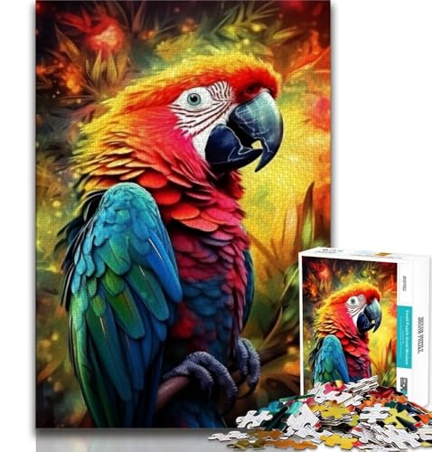 Puzzle für Erwachsene, 1000 Teile, Tiere, Vögel, Papageien, pädagogisches Familienspiel, Wanddekoration, einzigartige Geburtstags (75x50cm) von AADSAZA