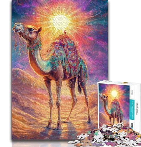 Puzzle für Erwachsene, 1000 Teile, Wüstenkamel, Lernspiele, Heimdekoration, Lernspiel für Geburtstag, Weihnachten (38x26cm) von AADSAZA