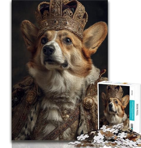 Puzzle für Erwachsene, 1000 Teile, schwieriges Corgi-Spiel, Lernspiele, Heimdekoration, Lernspiel für Geburtstag, Weihnachten (38x26cm) von AADSAZA