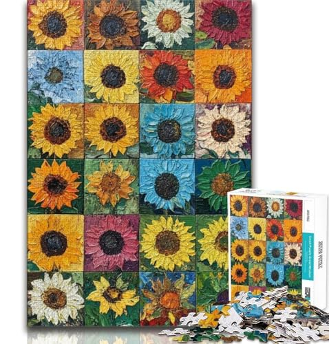 Puzzle für Erwachsene, 1000-teiliges Puzzle, Blumencollage, anspruchsvolles Spiel und Familienspiel, Geburtstagsgeschenk, Geschenke, Wandkunst (38x26cm) von AADSAZA