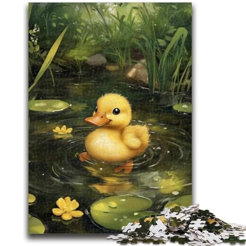 Puzzle für Erwachsene „Kleine Ente im Lotusblatt“, 1000 Teile, schwierig, hilft dem Gehirn, süchtig machendes Spielzeug zur Förderung der Geduld, tolles Geschenk (50x75cm) von AADSAZA