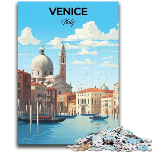 Puzzle für Erwachsene mit Reisedruck in Venedig, Italien, 1000 Teile, Spielzeug, Lernspiele, Stressabbau, geeignet als Schreibtischdekoration (50x75cm) von AADSAZA