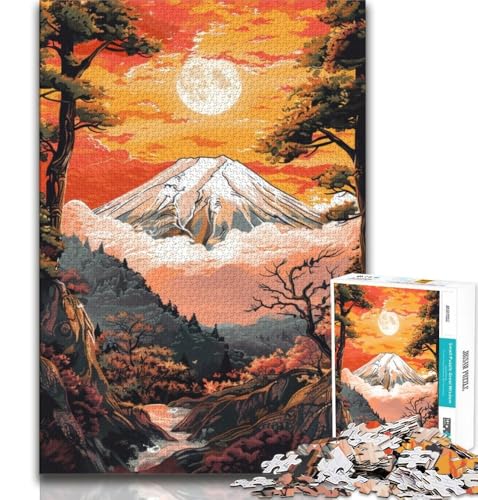 Puzzle für Erwachsene und Jugendliche, 1000 Teile, Berg Fuji, Spielzeug, Lernspiele, Stressabbau, einzigartige Heimdekoration und Geschenke (75x50cm) von AADSAZA