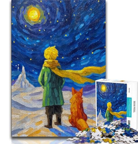 Puzzle für Erwachsene und Jugendliche, 1000 Teile, Der kleine Prinz und der Fuchs, Spielzeug, Lernspiele, Stressabbau, einzigartige Heimdekoration und Geschenke (38x26cm) von AADSAZA
