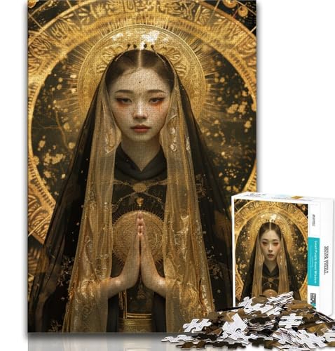 Puzzle für Erwachsene und Jugendliche, 1000 Teile, Jungfrau Maria, für Lernspiele, Herausforderungen, Spielzeug, Geburtstagsgeschenk, Geschenke, Wandkunst (38x26cm) von AADSAZA