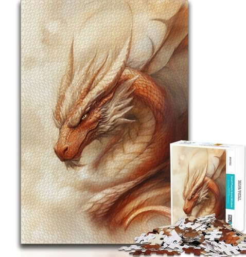 Puzzle für Erwachsene und Jugendliche, 1000 Teile, Retro-Fliegender Drache, pädagogisches Spielzeug zum Stressabbau, ganze Familie (75x50cm) von AADSAZA
