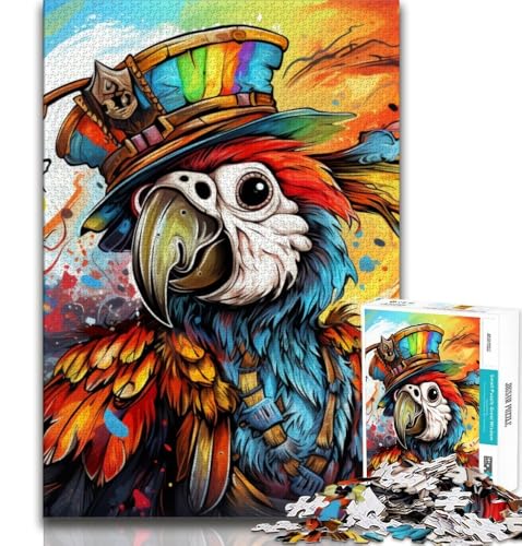 Puzzle für Erwachsene und Jugendliche, 1000 Teile, Tiere, Vögel, Papageien, pädagogisches Spielzeug zum Stressabbau, ganze Familie (38x26cm) von AADSAZA
