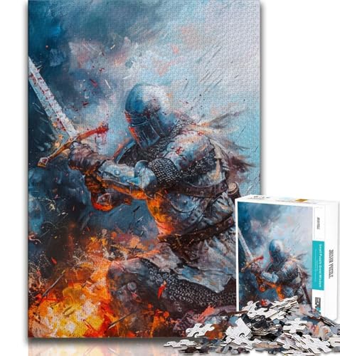Puzzle für Erwachsene und Jugendliche, 1000 Teile, Zehn mittelalterliche Engelritter, für Lernspiele, Herausforderungen, Spielzeug, Geburtstagsgeschenk, Geschenke, Wandkunst (38x26cm) von AADSAZA
