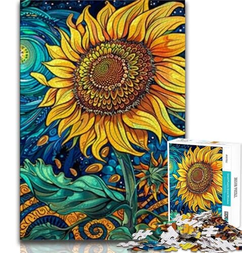 Puzzle für Erwachsene und Jugendliche, Puzzle „Sonnenblume“, anspruchsvolles Spiel, ganze Familie (38x26cm) von AADSAZA