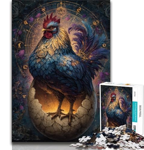 Puzzle für Erwachsene und Jugendliche, Tier-Hahn, anspruchsvolles Spiel und Lernspiel für die ganze Familie zum Geburtstag, Weihnachten (38x26cm) von AADSAZA