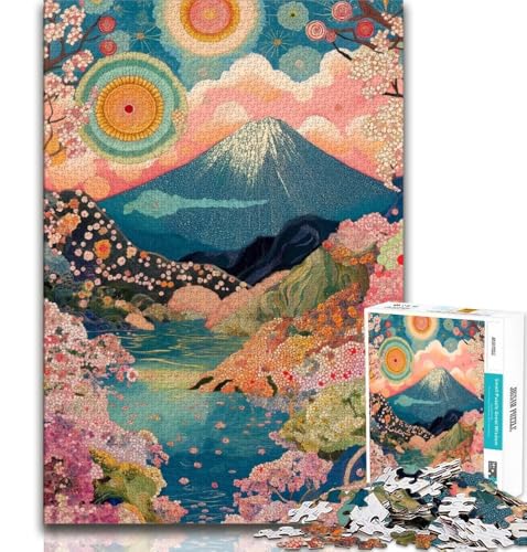 Puzzle für Teenager, 1000 Puzzles, Berg Fuji, Japan, Lernspiele, Heimdekoration, Geburtstagsgeschenk, Geschenke, Wandkunst (38x26cm) von AADSAZA