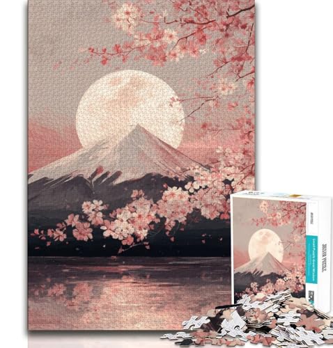 Puzzle für Teenager, 1000 Puzzles, Berg Fuji, Japan, Lernspielzeug, Familienspiele, geeignet als Schreibtischdekoration (75x50cm) von AADSAZA