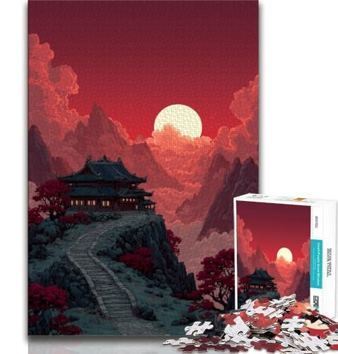 Puzzle für Teenager, 1000 Puzzles, wunderschöne Berge, für Lernspiele, Herausforderungsspielzeug, einzigartige Heimdekoration und Geschenke (38x26cm) von AADSAZA