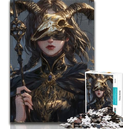 Puzzle für Teenager, 1000 Teile, Anime-Dämonenmädchen, Familienunterhaltungsspielzeug mit passendem Poster und Quizblatt (38x26cm) von AADSAZA
