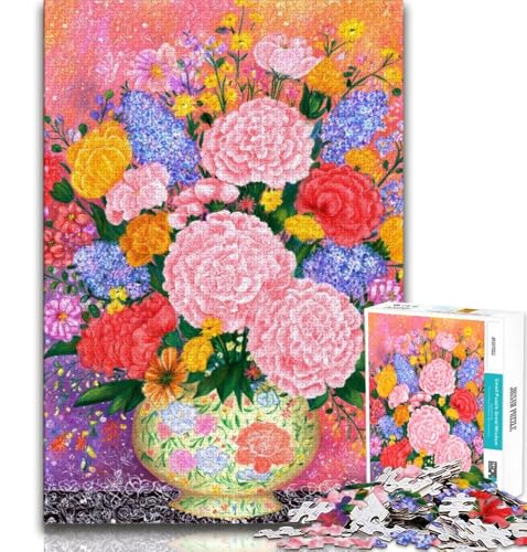 Puzzle für Teenager, 1000 Teile, Blumenkunst, Lernspiele, Heimdekoration, Lernspiel für Geburtstag, Weihnachten (38x26cm) von AADSAZA