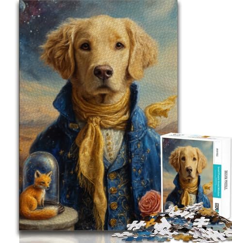 Puzzle für Teenager, 1000 Teile, Der Kleine Prinz, Hund, Spielzeug, Lernspiele, Stressabbau, Künstlersammlung, Bildende Kunst (38x26cm) von AADSAZA