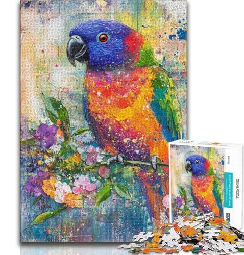 Puzzle für Teenager, 1000 Teile, Fantasie-Papagei, Lernspiele, Heimdekoration, Lernspiel für Geburtstag, Weihnachten (38x26cm) von AADSAZA